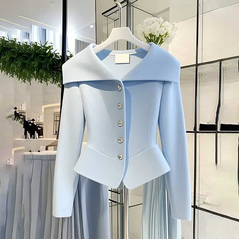 2025 Spring Autumn New Chic Jacket Women's Outwear High-End Unique Super Good-Looking Slim Beautiful Internet Red Coat Tops