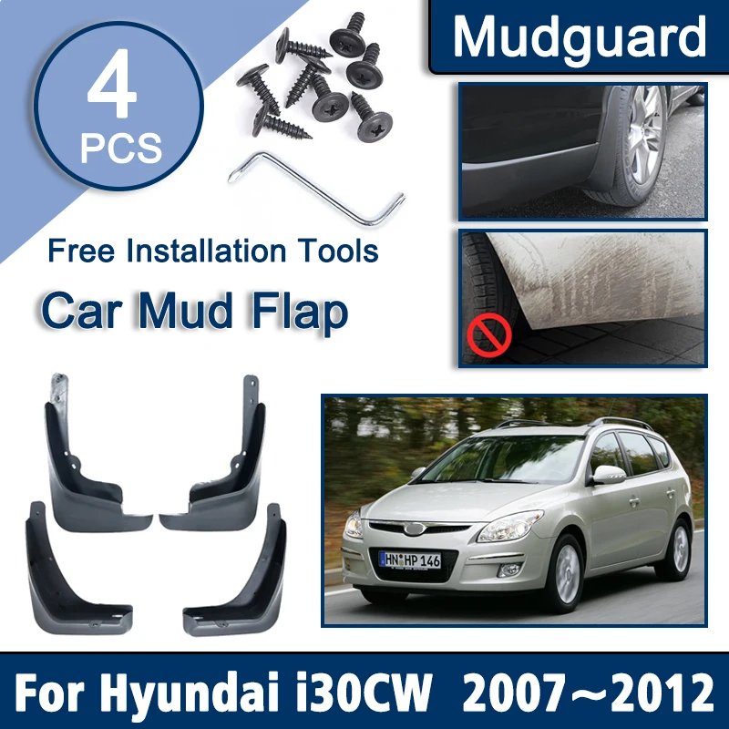 

Car Mudguards For Hyundai I30 I30cw Wagon FD 2008 2011 Accessories 2007~2012 Mudflap Splash Guard Front Rear Fenders Spare Parts