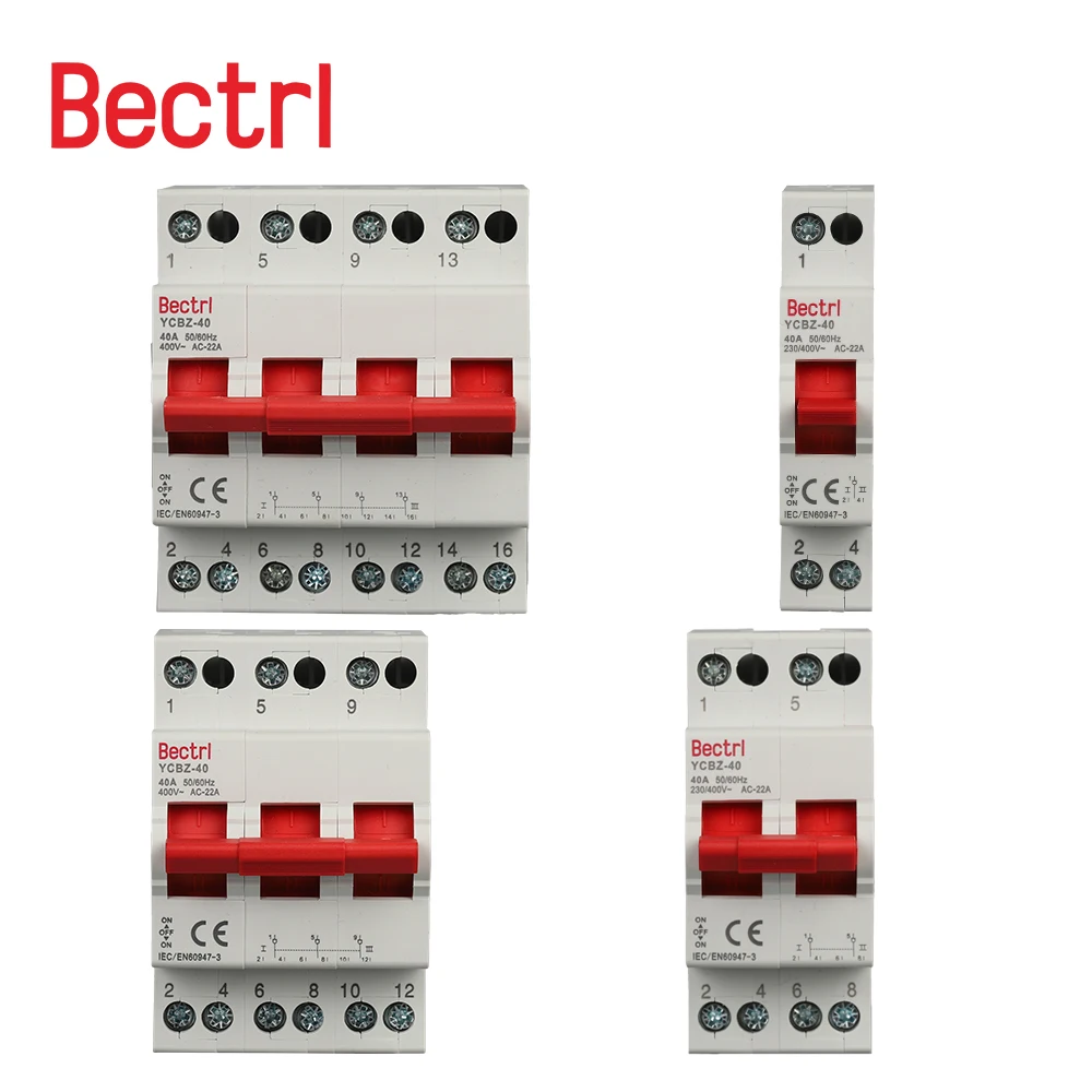 Changeover Switch 1/2/3/4P 40A/63A 50/60Hz Disconnectors Switch Load and break the circuit Household residential safety