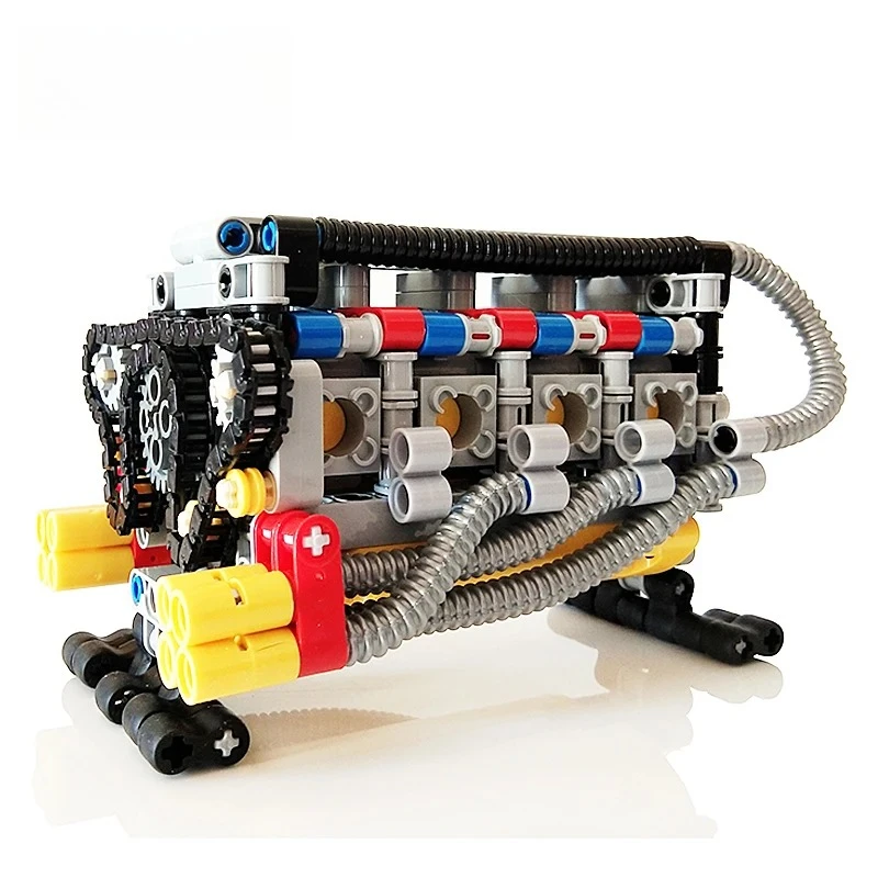 

Супер горизонтально Opposed V-8 Цилиндрический двигатель Технология Строительные блоки Совместимый двигатель Электрический собранный MOC Кирпичи Игрушки