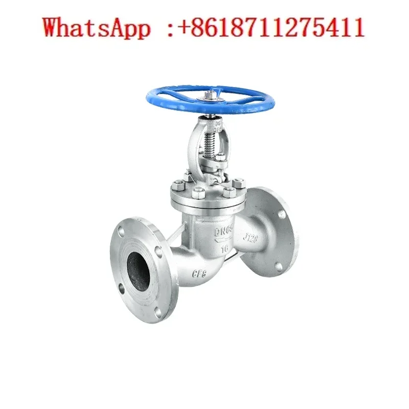 304/316L stainless steel flange globe valve J41W-16P/25P high temperature resistant steam heat transfer oil valve dn65