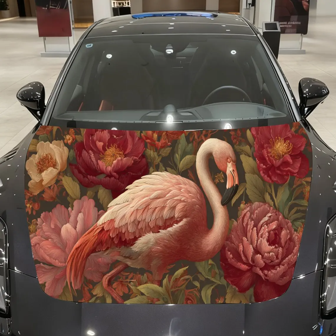 

Fresh Fire Fierce Horse Car Hood Vinyl Stickers Car Surface Protection Decal Car Decoration Cover Vinyl Wraps Waterproof Self-ad