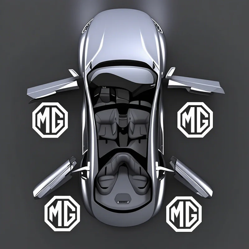 2 قطعة MG HD Led ترحيب ضوء باب السيارة العارض مصابيح ل MG ZS 5 7 6 Cyberster MG4 EV ES5 HS واحد GT GS MG3 3SW MARVEL R Scorpio