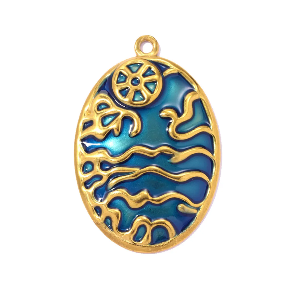 3pcs/Lot Fashion Stainless Steel Abalone Shell Flower DIY Earring Charms Starfish Necklace Pendants Woman Seal Fish Wholesale - view 5