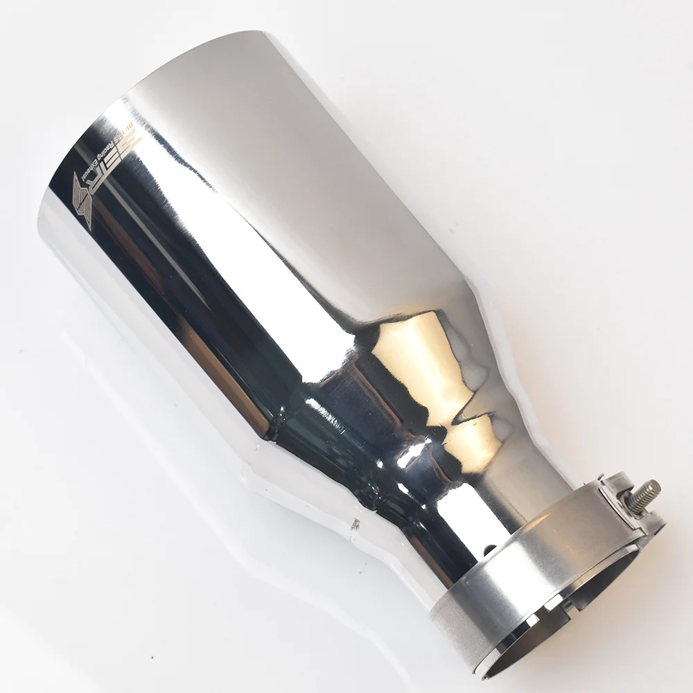 1 قطعة 304 SUS العالمي الفولاذ المقاوم للصدأ شفة مضمنة ماسورة العادم الخمار تلميح قطع مسطحة #3