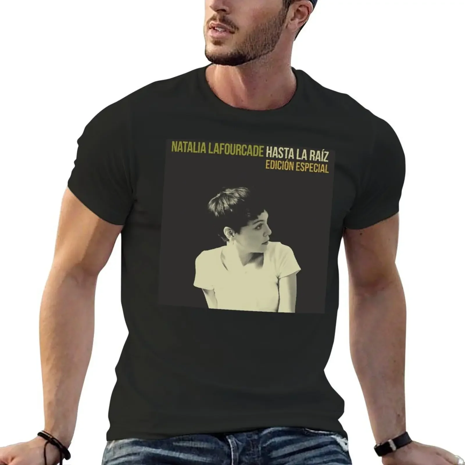 

Natalia Lafourcade - Hasta la raíz album 2015 T-Shirt sports fans plain men clothing