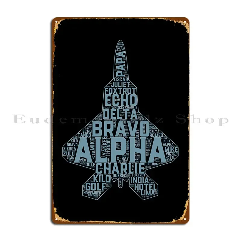 Full Phonetic Alphabet Metal Sign Retro Customized Personalized Garage Retro Tin Sign Poster