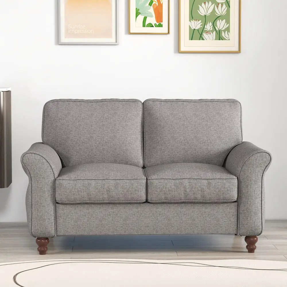 

57 Loveseat Sofa, 2 Seater Sofa for Living Room, Upholstered Comfy Sofa Couch for Small Space, Living Room, Apartment, Office,