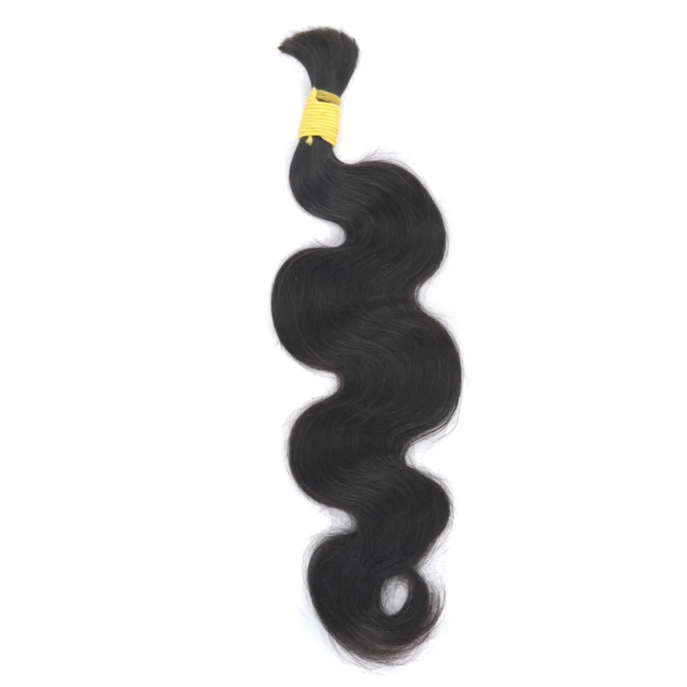 Body Wave Bulk Cabelo humano para trançar, extensões de cor preta natural, sem trama, 100% extensão de cabelo humano para mulheres, 16-26 polegadas