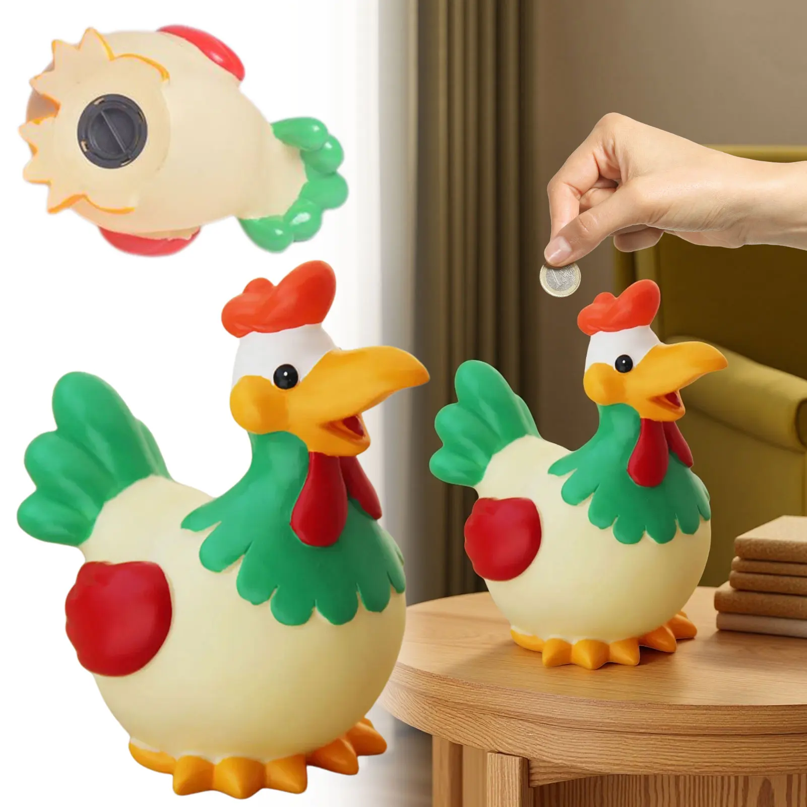 Cute Chick Bank Birthday Present Ceramic Coin Storage Small Animal Home Decor Encourages Goal-Setting Financial Responsibility