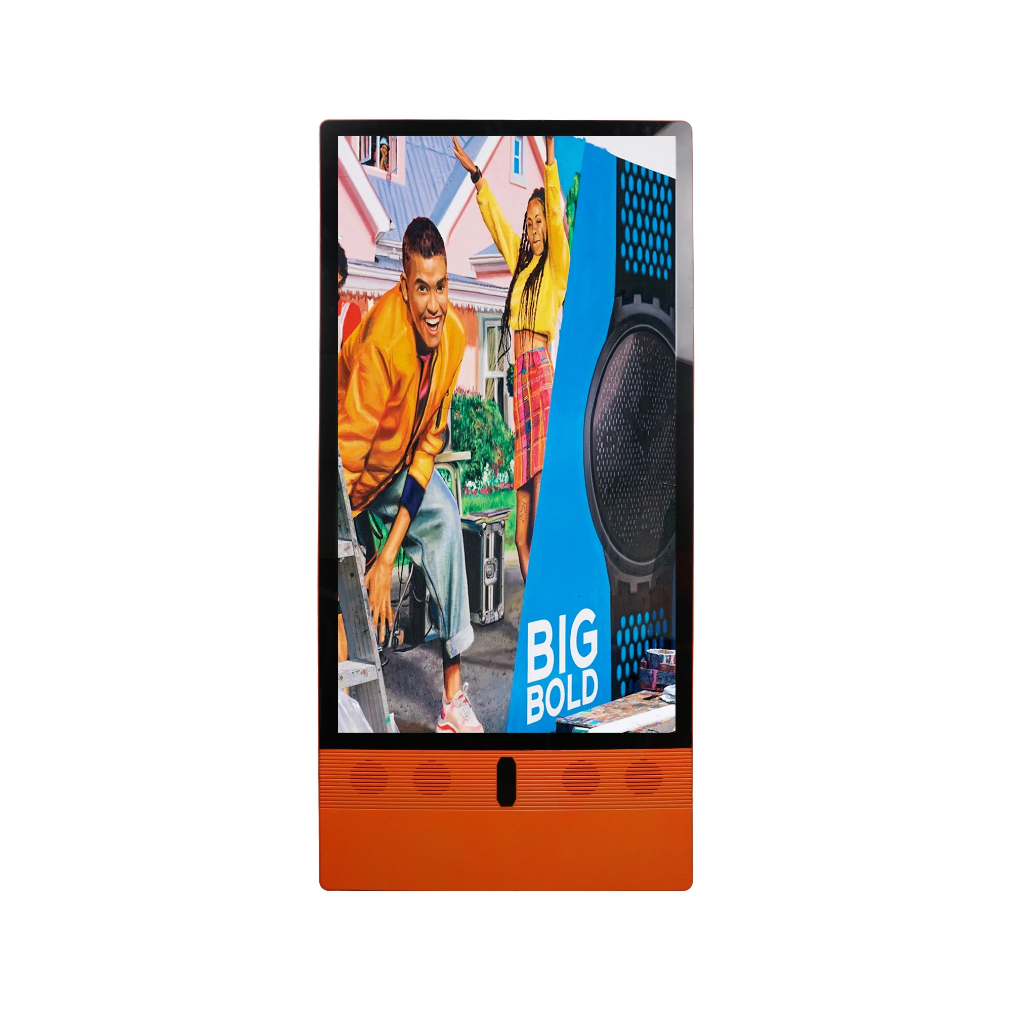 43-Inch Wall Mounted Industrial Metal Digital Signage Player Capacitive Touch Screen IP65 Waterproof