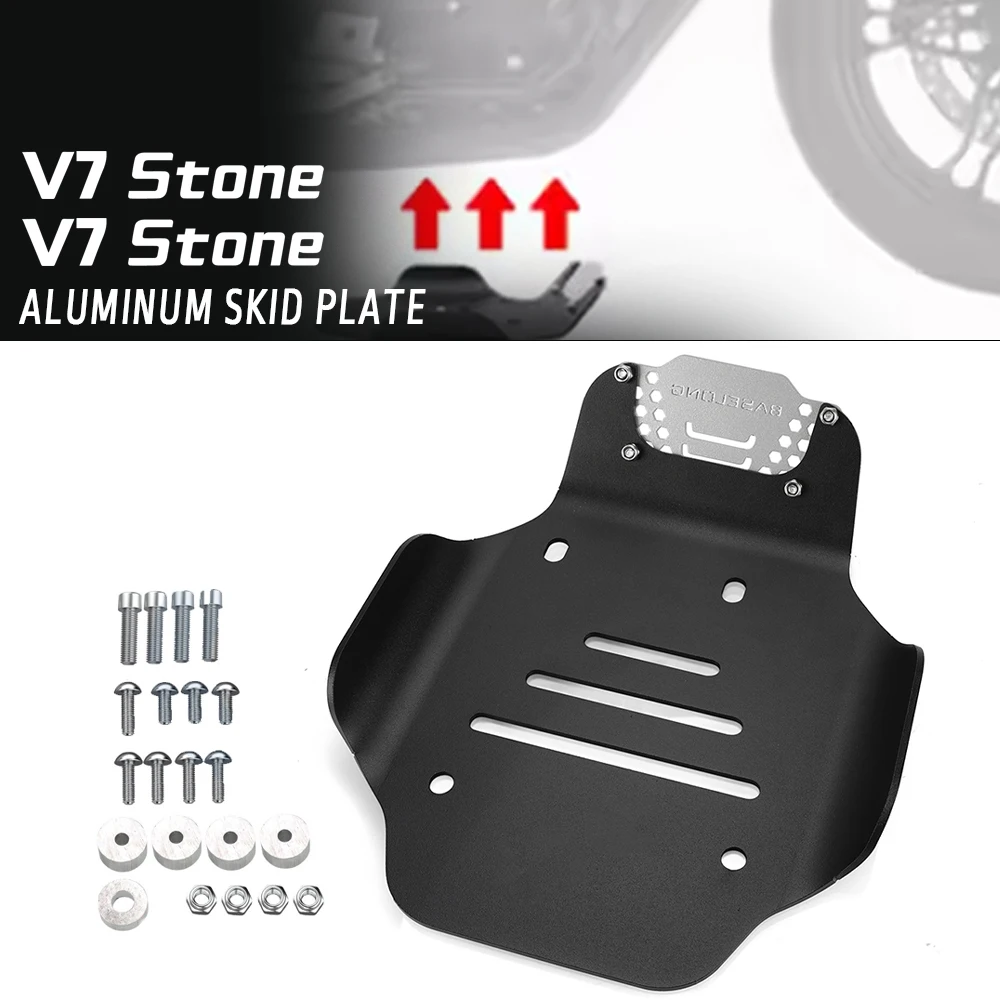 

2025 FOR Moto Guzzi V7 850 Classic Carbon Rough 2021 2020-2024 2023 Engine Bottom Cover Bumper Guard Skid Plate V9 Bobber Roamer