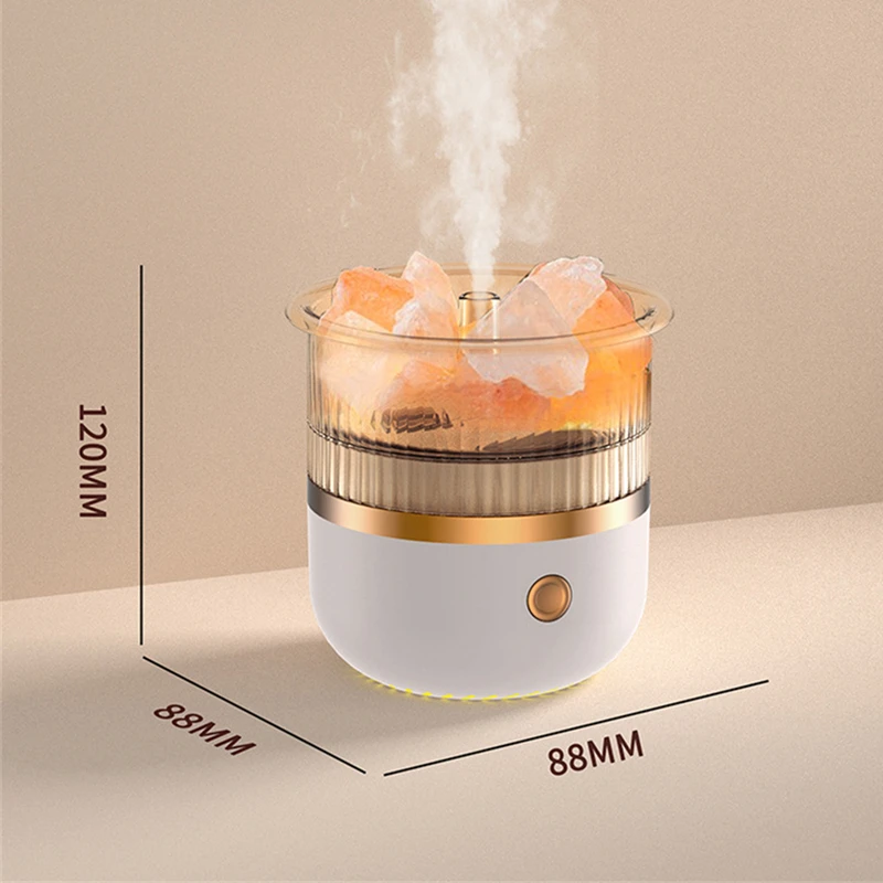 New Salt Stone Aroma Machine Household Fog Measurement Bedroom Colorful Night Light Desktop Small Air Humidifier