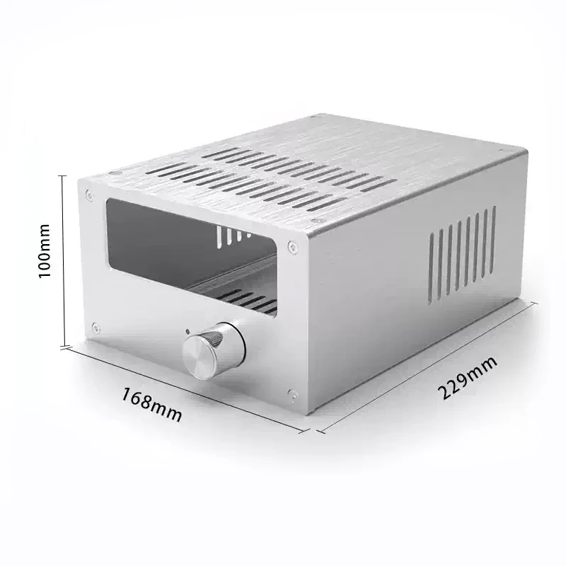 168×100×229mm All Aluminum Mini Amplifier Enclosure, Empty DIY Housing for Power Amp & DAC Audio Decoder