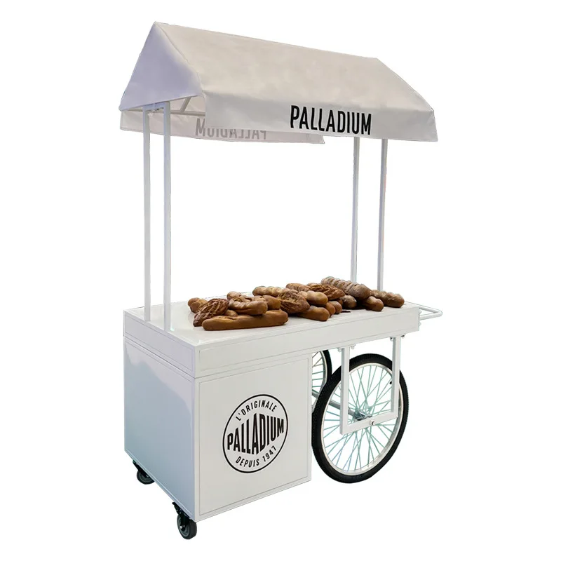 Outdoor float trolley market stall car food street snack cart