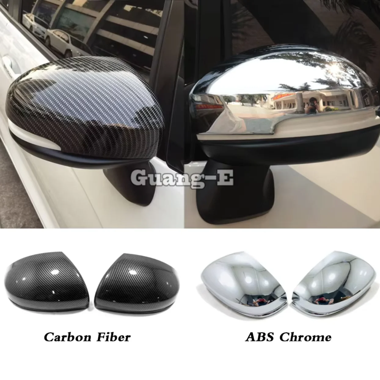 

For Honda FIT JAZZ 2014 2015 2016 2017 2018 2019 Body Back Rear View Rearview Side Mirror Strip Cover Stick Trim Panel Lamp 2PCs