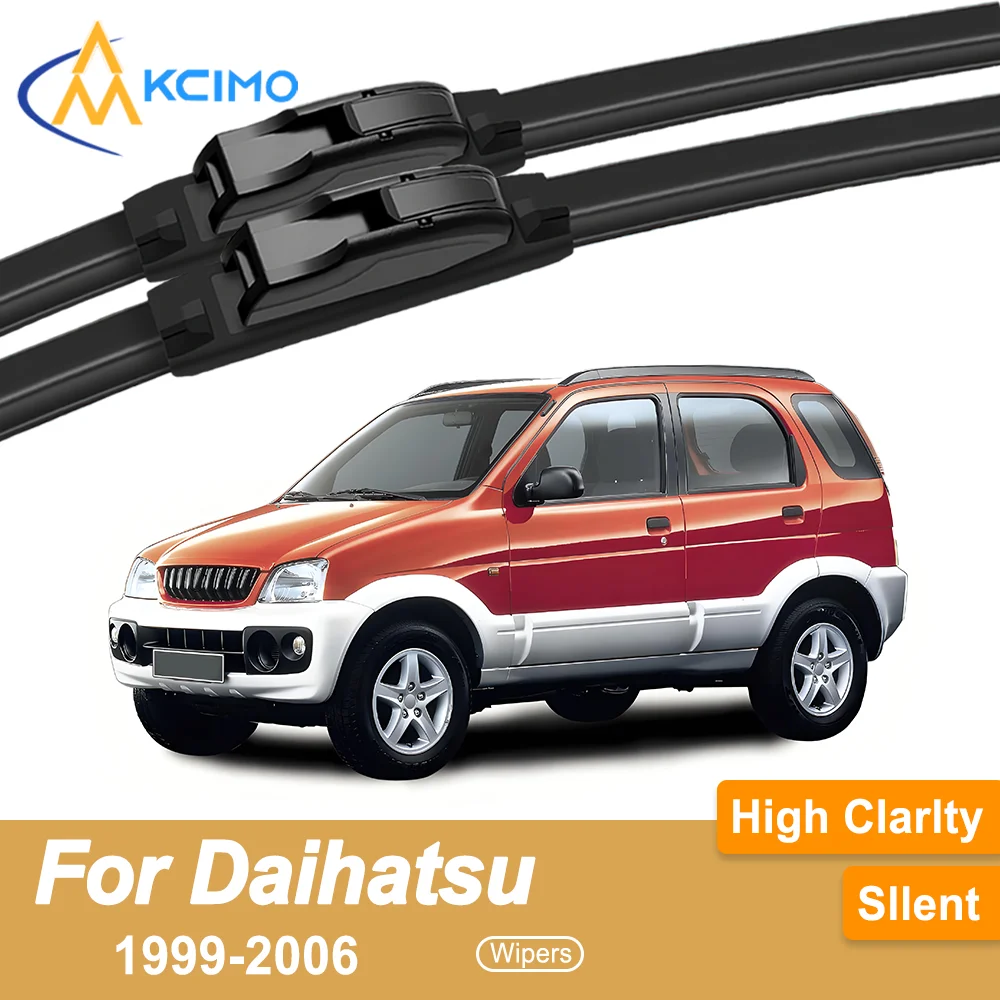 

2-Pack Premium All-Weather Wiper Blades for Daihatsu Terios J100 F500 1999-2006 Quiet Streak-Free Uninterrupted Visibility