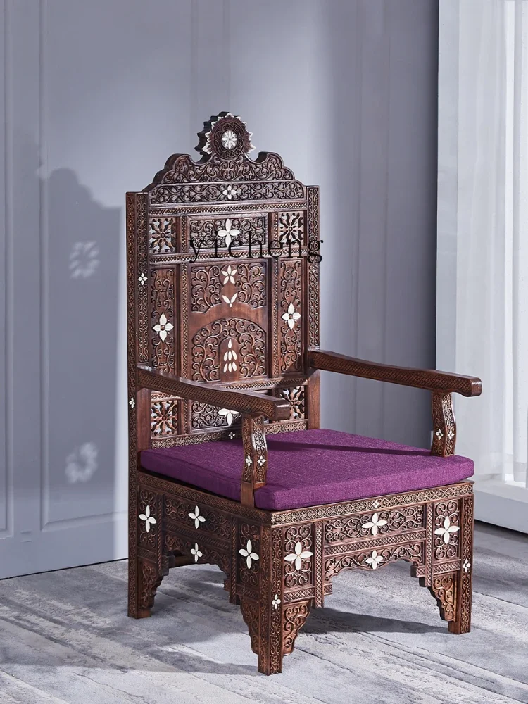 Southeast Asian Solid Wood Hand Armchair Living Room Chinese Style Solid Wood Sofa Chair