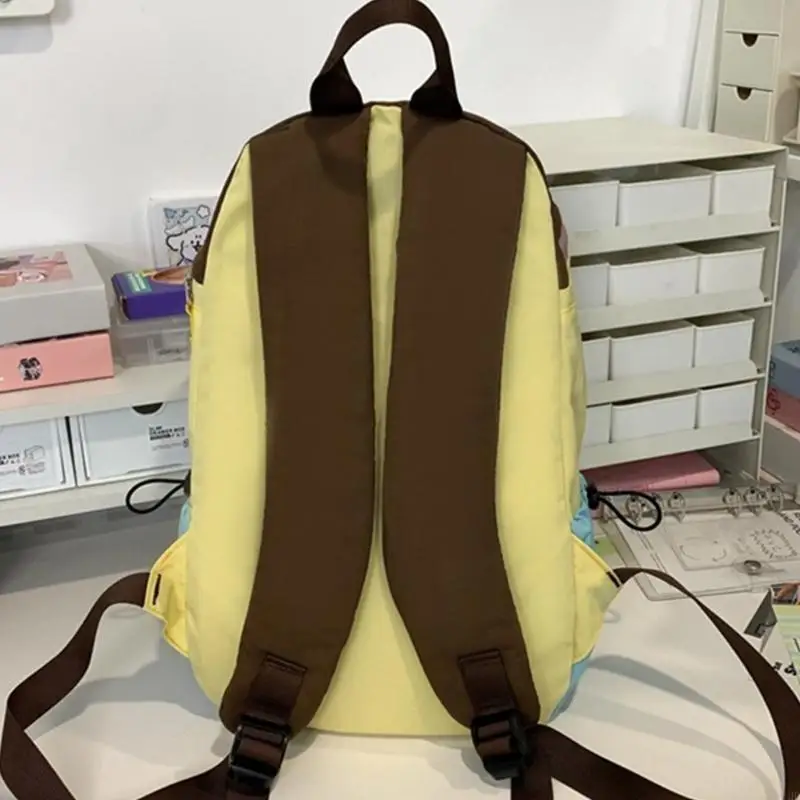 

Стильный корейский рюкзак с контрастным цветом с регулируемыми ремнями мода большие школьные сумки для подростков и взрослых