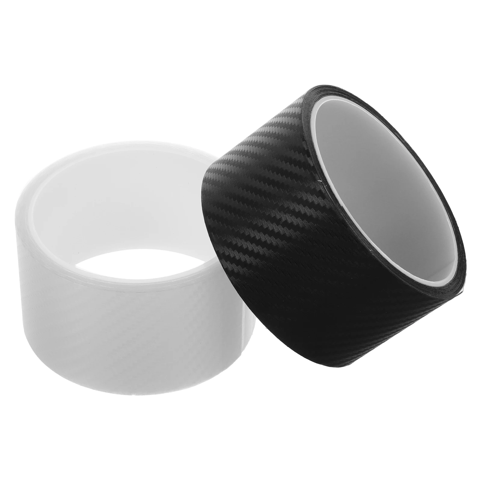 

2pcs Car Door Sill Protector 3D Matte Black Carbon Fiber Scratch Resistant Durable Adhesive Trim Guard Edge Bumper Tape