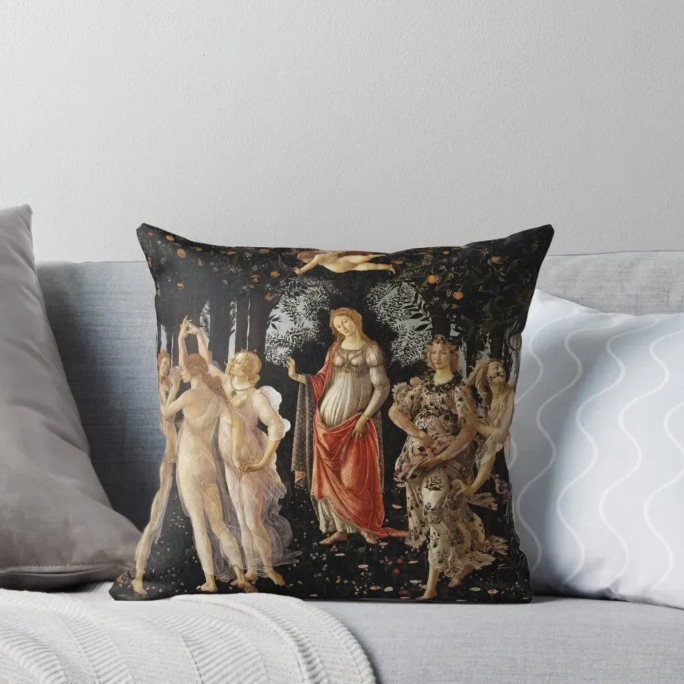 Botticelli, Primavera Throw Pillow Pillowcase Cushion Cover Luxury Pillowcases For Pillows pillow