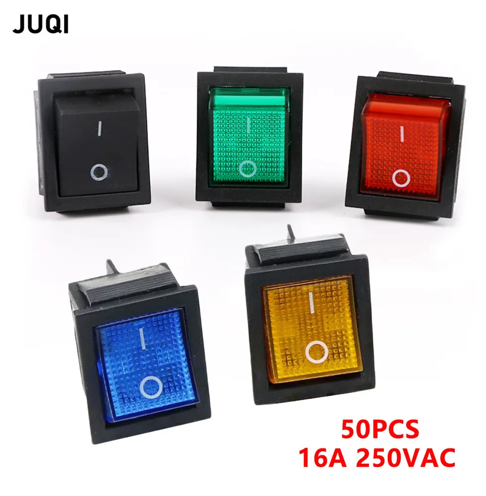 

50 шт./кор. KCD4-202 кулисный переключатель ВКЛ-ВЫКЛ 2-позиционный 4-контактный электрооборудование с выключателем питания света 16А 250 В переменного тока/20 А 125 В