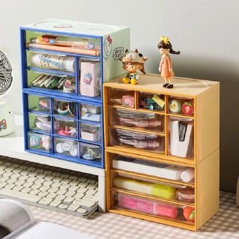 여성용 다기능 서랍 스타일, 9 그리드 데스크탑 보관함, 문구 상자, 책상, 보석 캐비닛, 신제품 