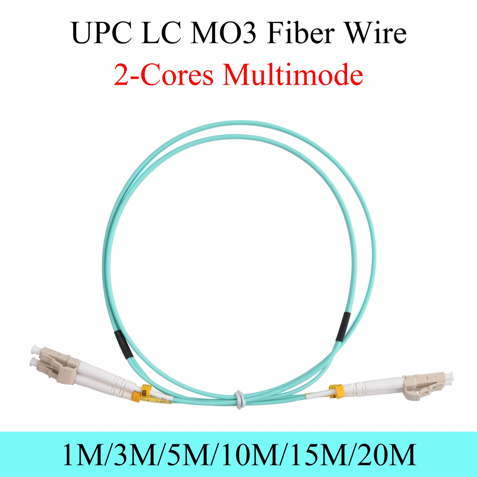 100G MPO MTP MO3 Fiber Optic Wire Multimode 2Cores Extension UPC 2LC Male to Male 1/3/5/10/15/20M Optical Connect Patch Cable