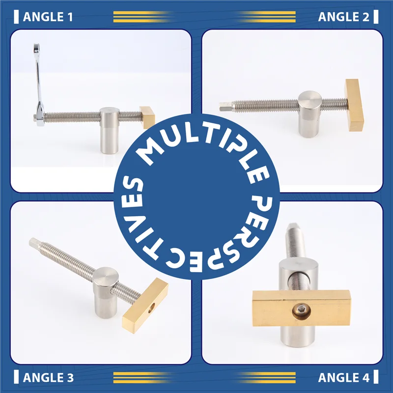 جعل النجارة قابل للتعديل سطح المكتب كليب مع 4 قطعة ثقوب الكلب توقف ، كليب المشبك تركيبات ملزمة مقاعد نجارة أدوات النجار #5