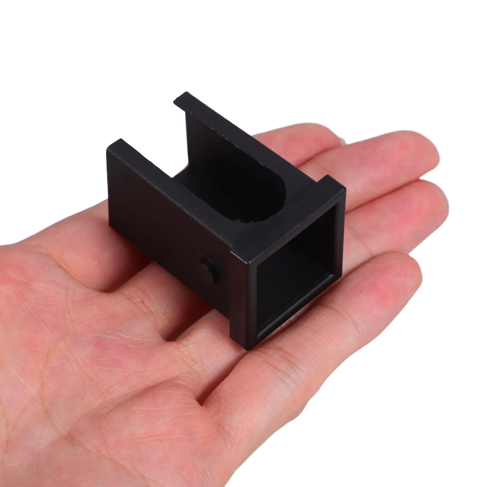 4Pcs Square Tube Hollow Insert Adjustable Plastic End Cap Gym Equipment Pipe Tube End Cap Fitness Gear Spare Parts Black
