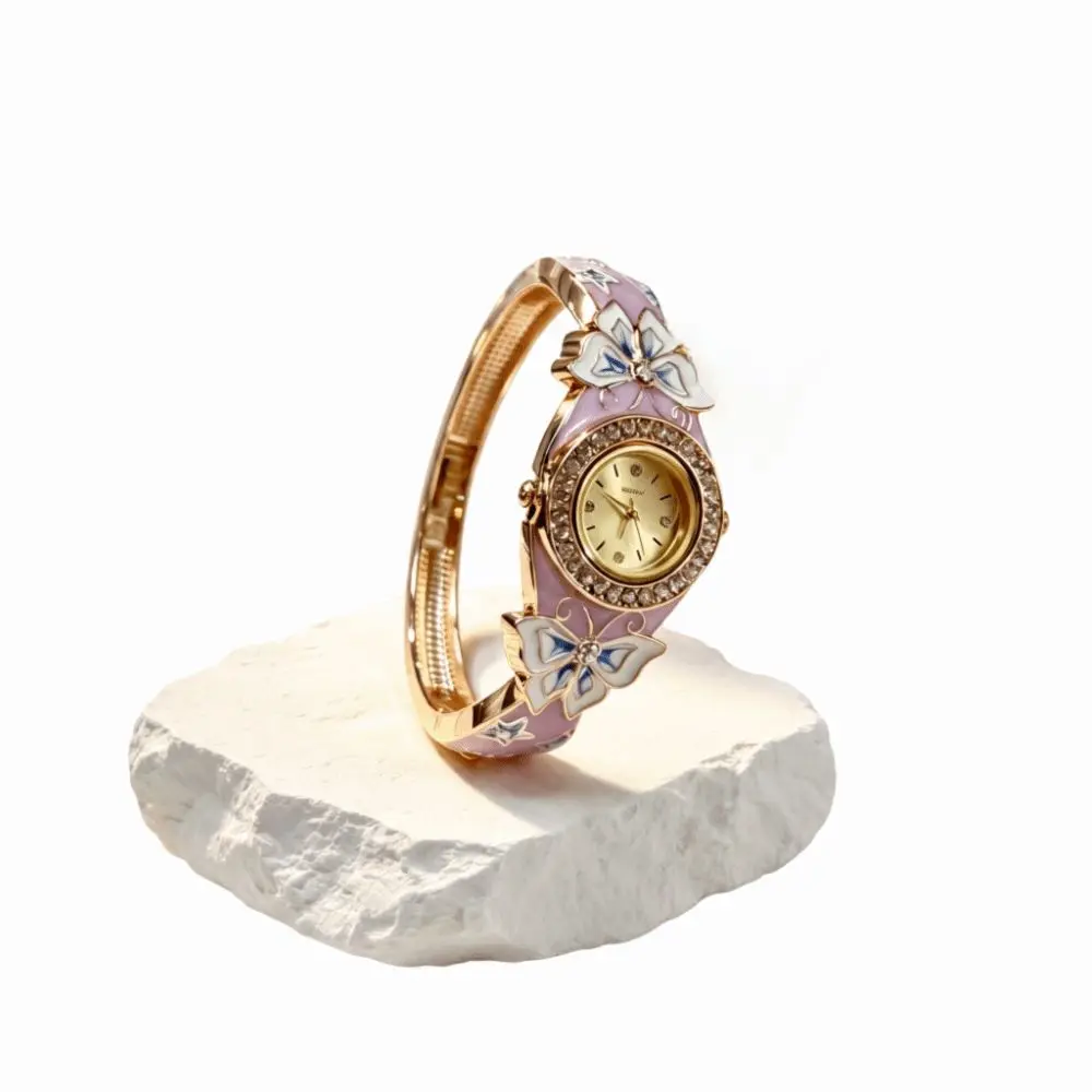 Butterfly Enamel Butterfly Enamel Bracelet Watch Fashionable Stylish Bracelet Watch Luxurious Hollow Bracelet Quartz Watch
