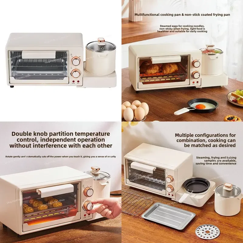 Multifunctional breakfast maker, household, fully automatic, mini electric oven, roaster