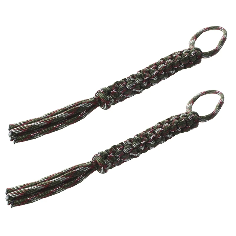 2X Woodland Digital Camo Paracord Square splot nóż smycz