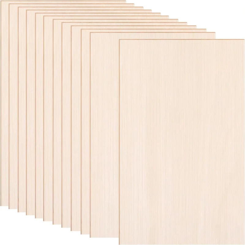 5/15 Pack Basswood Sheets Thin Plywood Balsa Wood Boards for Crafts, Laser Cutting, Wood Burning and Drawing