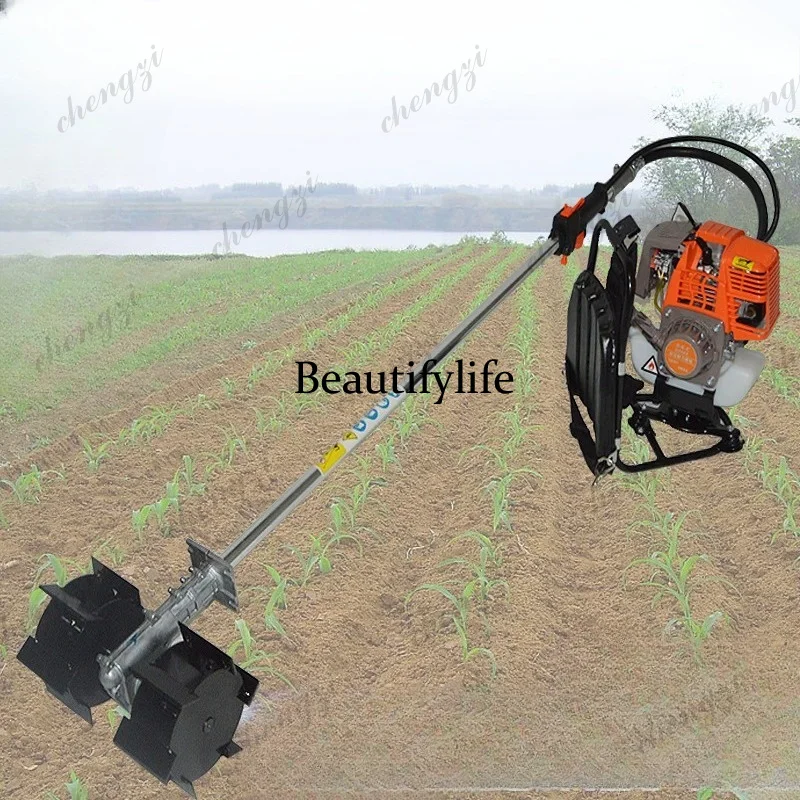 

Small loosen lawn mower, backpack four-stroke lawn mower, tillage machine