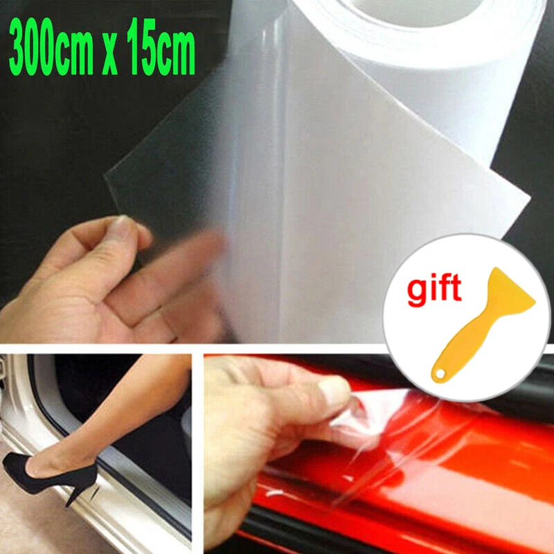 Decals Vinyl Film Anti Scratch Protector Door Sticker Sill DIY Paint Car Paper Vinyl Film Sheet Transparent Set