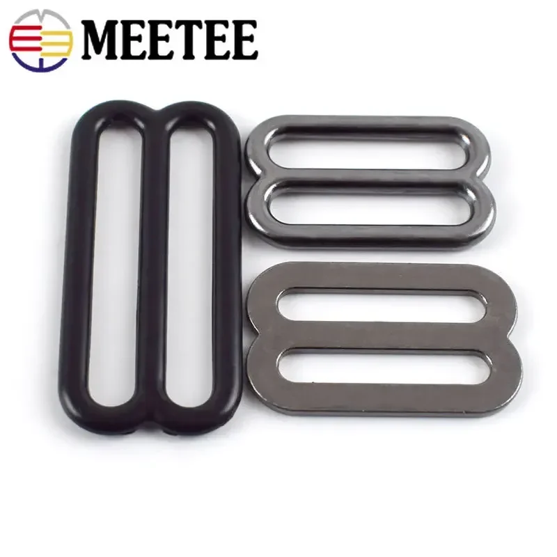 20/30Pcs Metal Tri Glide Buckle 6-50mm Adjuster Slider Bikini Clasp Bags Strap Belt Hook Garment Webbing Leather Craft Accessory