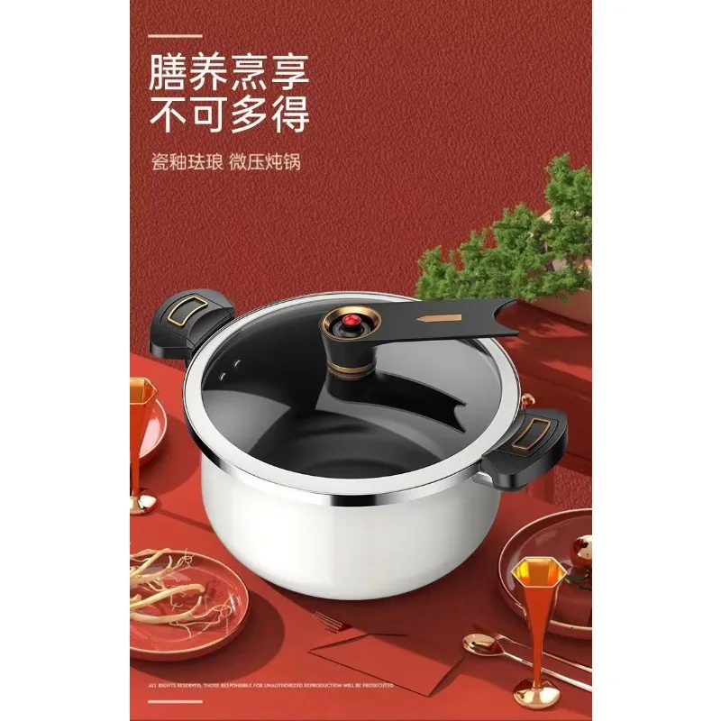 New Style Large Capacity Soup Pot Stone Coating Cast Iron Non Stick Micro Pressure Cooker