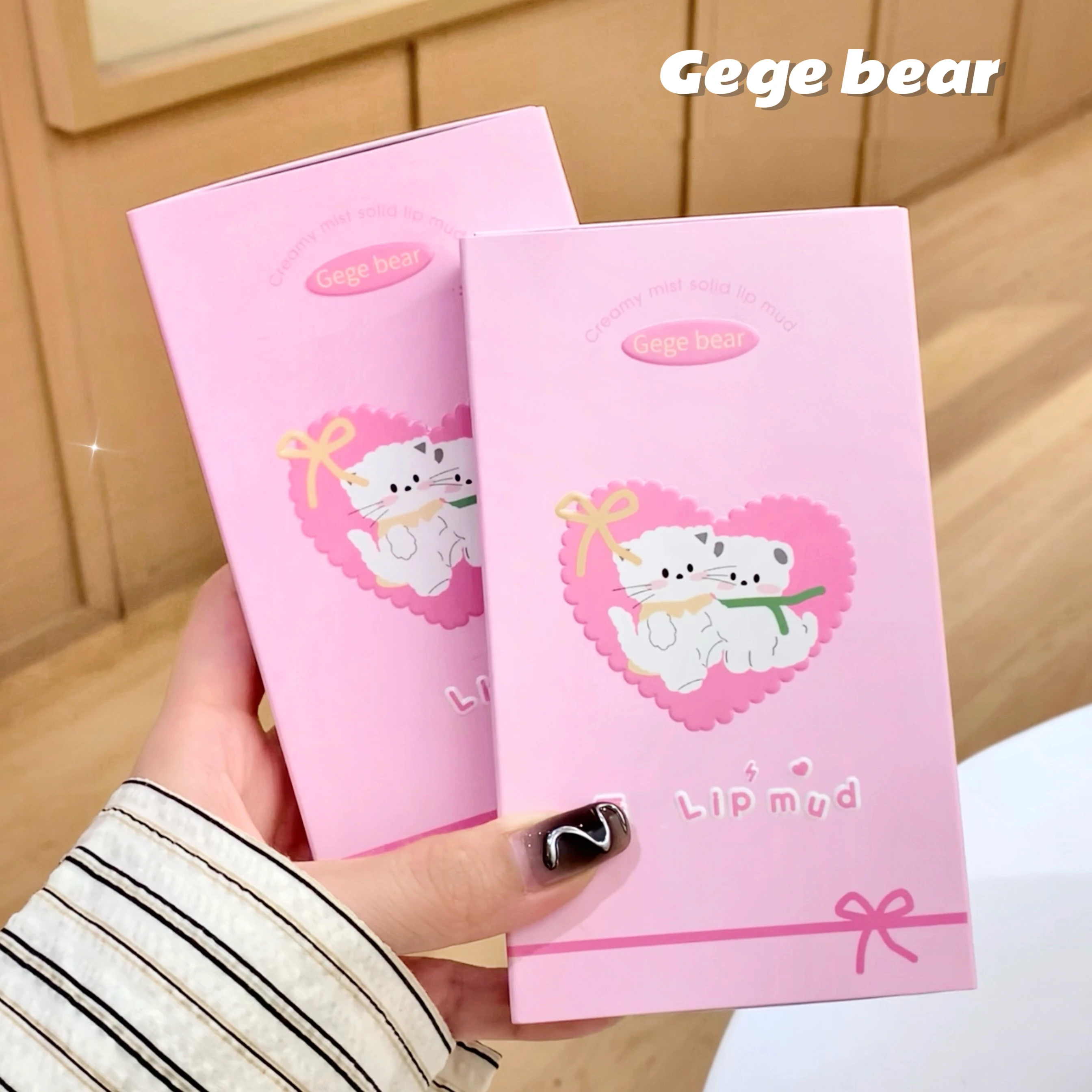 GEGE BEAR Velvet Mist Solid Lip Mud Lip And Cheek Dual-Use Matte Natural Long-Lasting Color Lipstick Lip Glaze