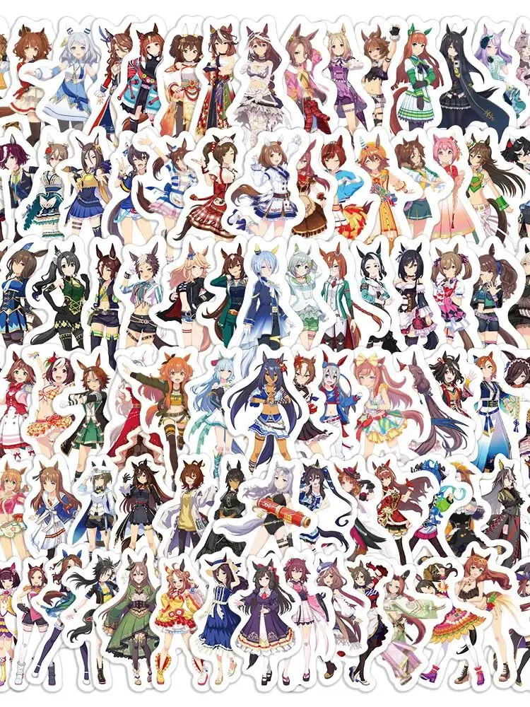 AliExpress FANLU 10/50/100PCS Umamusume Pretty Derby Stickers Kawaii Special Week Graffiti Anime Meme Decals Kids Toys Fridge Laptop Guitar Bike