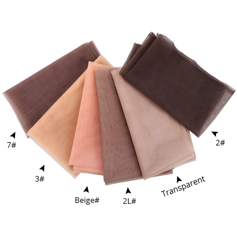 Swiss Lace Net Material Lace Frontal Closure Base 0.25 Yard Light Brown Begie Color Hairnet For Making Frontal Closure