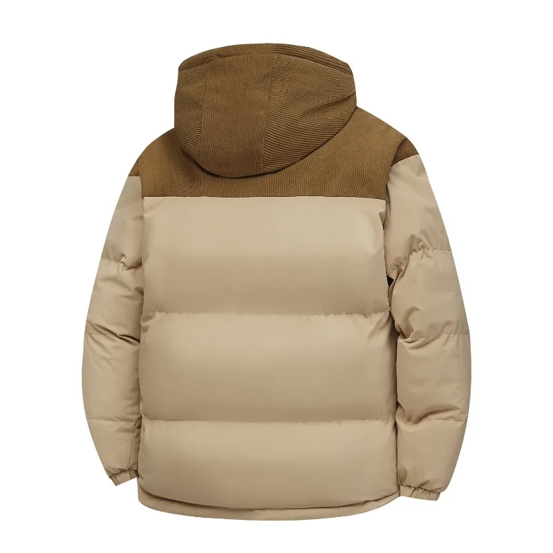 سترة رجالية شتوية مقاومة للرياح عصرية مقاومة للرياح بغطاء للرأس سترة دافئة كاجوال سميكة بلون سادة متعددة الاستخدامات