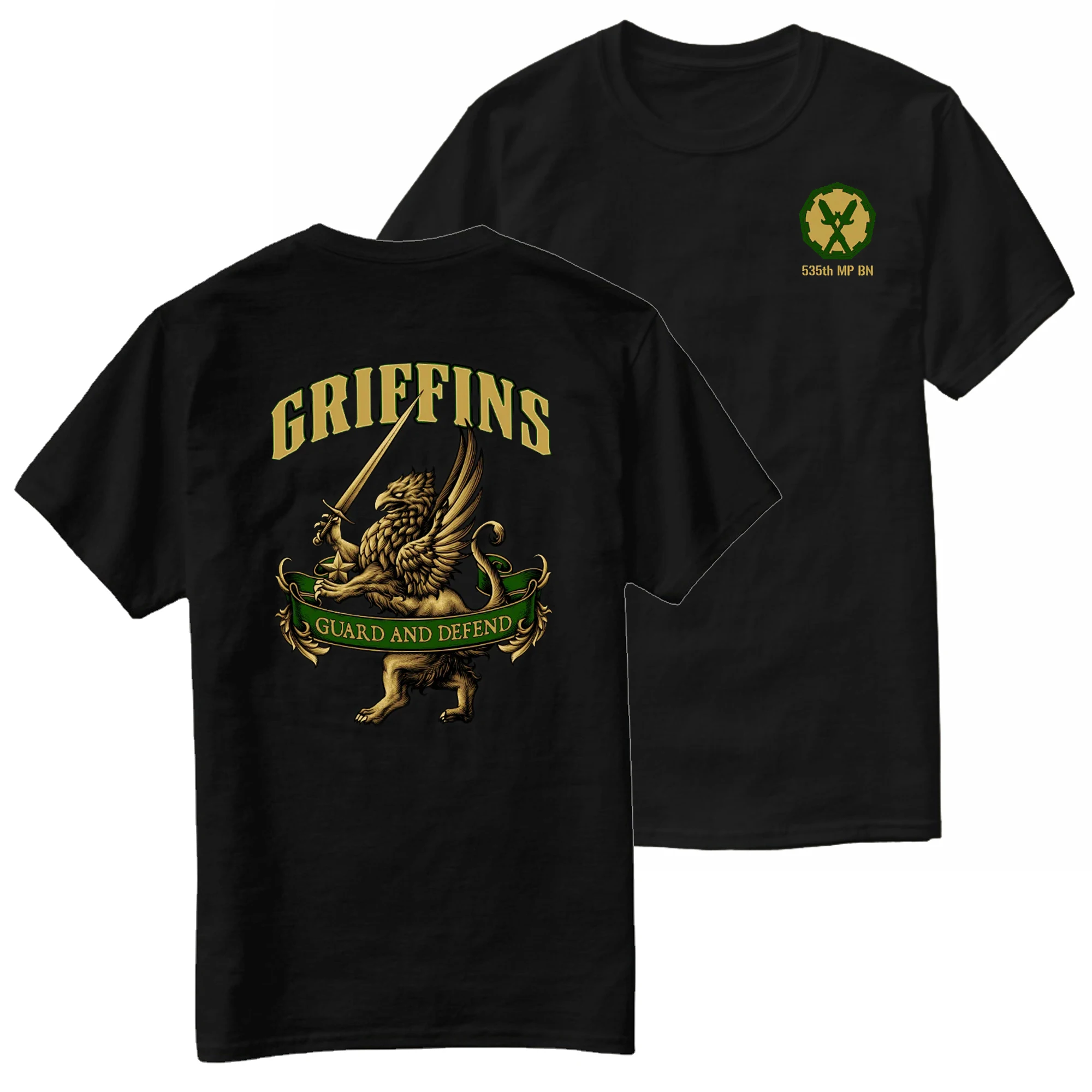 

US Army 535TH MP BN GRIFFINS emblem T-Shirt 100% Cotton O-Neck Short Sleeve Summer Casual Mens T-shirt Streetwear