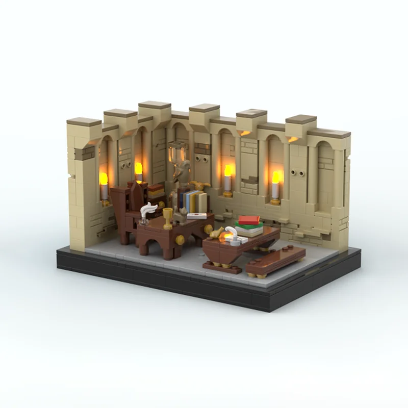 فيلم شعبي Moc اللبنات البروفيسور تحويل الفصول الدراسية الطوب لتقوم بها بنفسك تجميع لعبة البناء عطلة هدايا عيد الميلاد