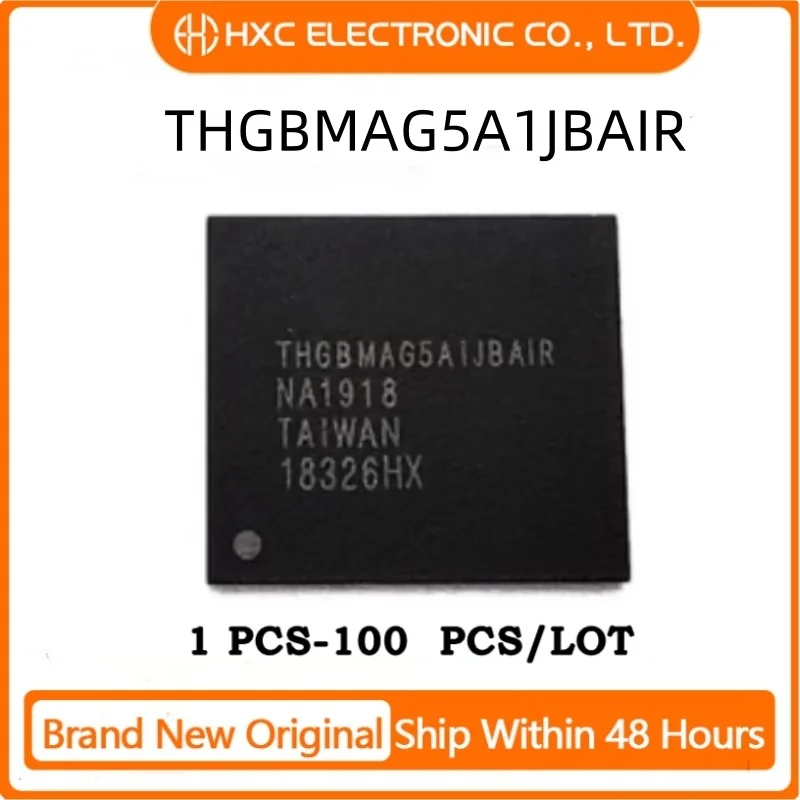 1PCS/5PCS/10PCS/50PCS100% New THGBMAG5A1JBAIR THGBMAG5A1JBA1R BGA-153