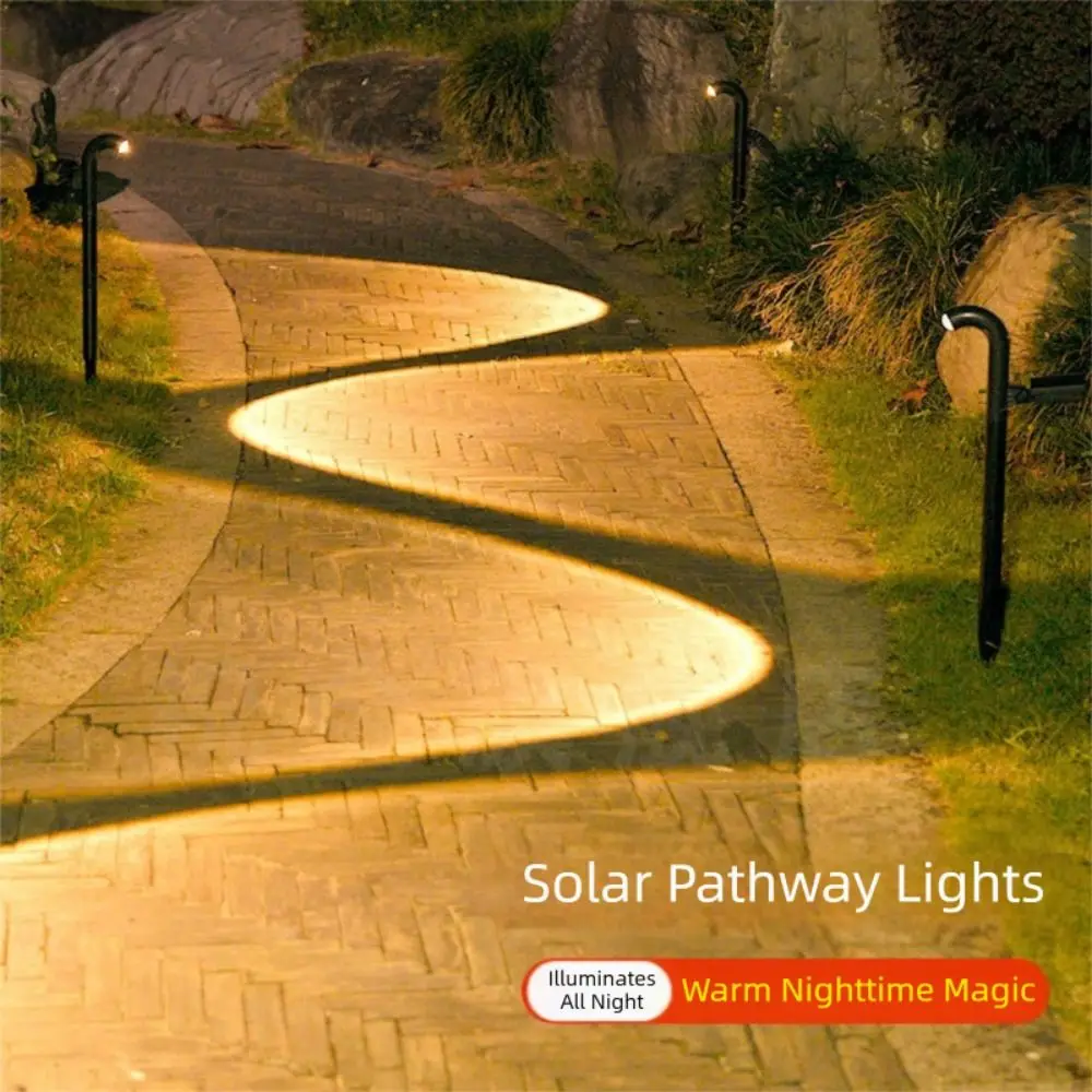 

Solar Powered Solar Pathway Light Black Waterproof Landscape Atmosphere Lighting Line Free Outdoor Walkway Light Lawn