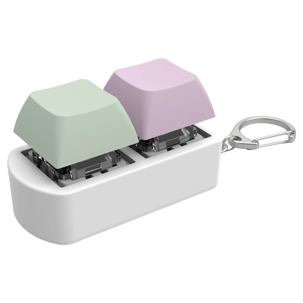 Keyboard Fidget Key Switch Keychain Shaft Tester 2 Keys Mechanical Keyboard Fidget Button for Adults Anxiety Decompression - Image 4