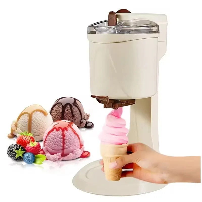 1 Quart Mini Electric Ice Cream Maker Household DIY Frozen Yogurt Sorbet Machine for Kids Homemade Soft Dessert
