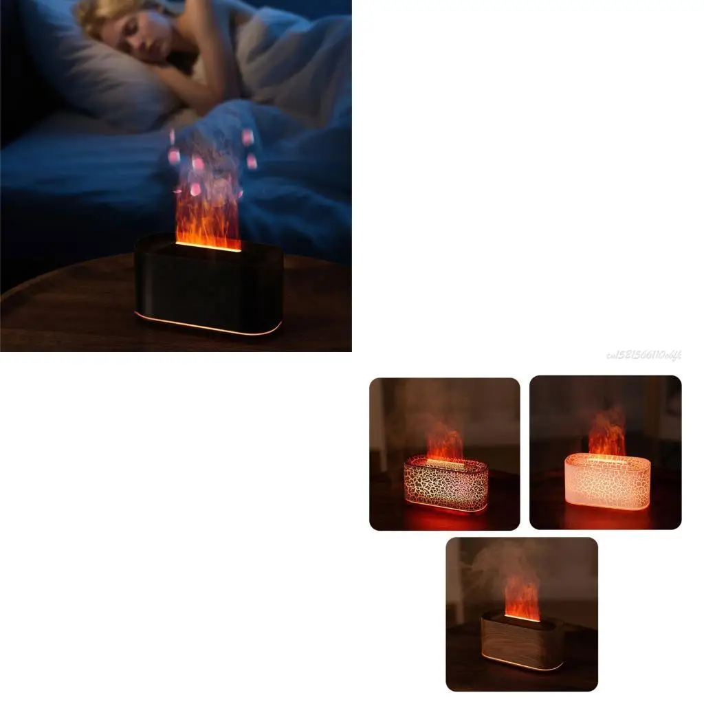 

27RB Тихий увлажнитель тумана с имитацией трепещущего пламени и экологичностью План презентации из АБС-пластика