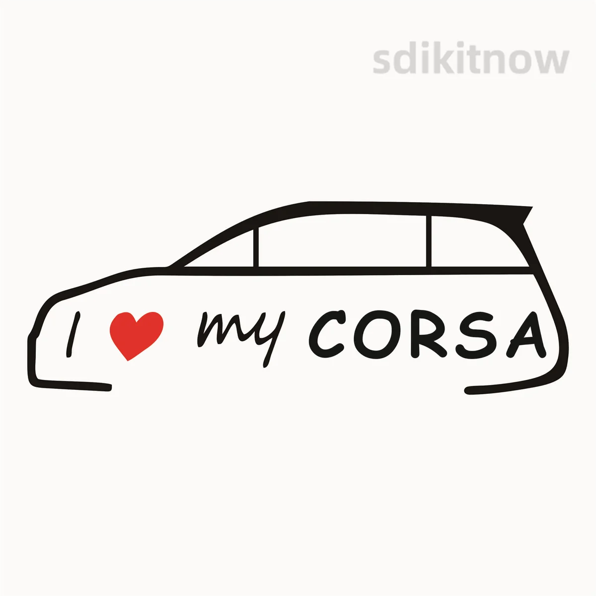 I love my car Vinly Decal Styling Door Windows Sticker For OPEL Vauxhall Corsa a b c d e f OPC 2022 2021 2024 2023 accessories